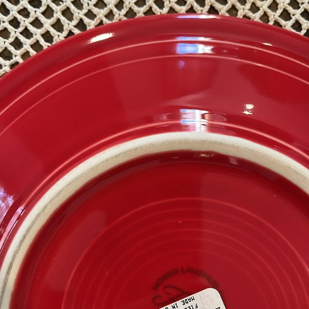 New! Fiesta Scarlet Red Luncheon Plates 9” Set of 2~Lead-Free